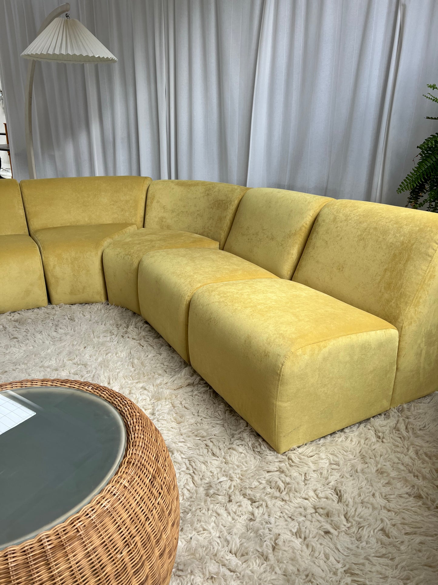 = Bespoke Yellow Modular Sofa