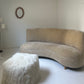 Bespoke Curved Sofa in Cashew Velvet