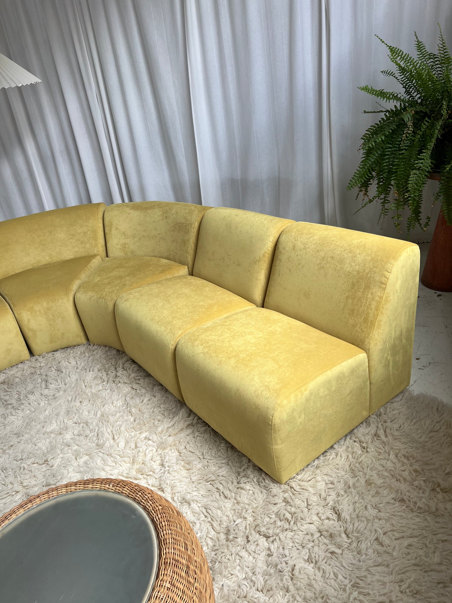 = Bespoke Yellow Modular Sofa