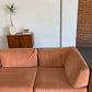 Vintage Modular Sofa in Peach Velvet Corduroy