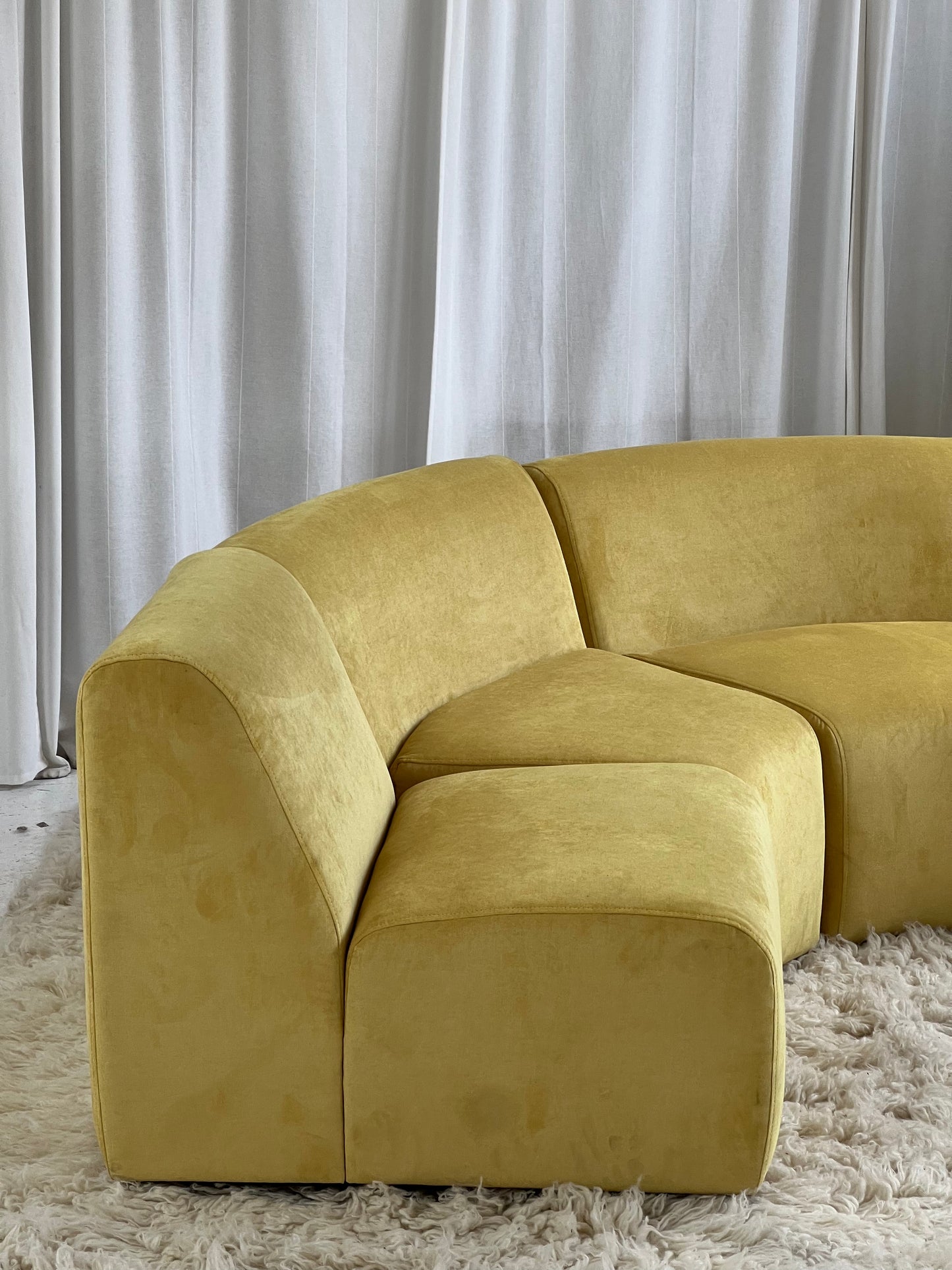 = Bespoke Yellow Modular Sofa