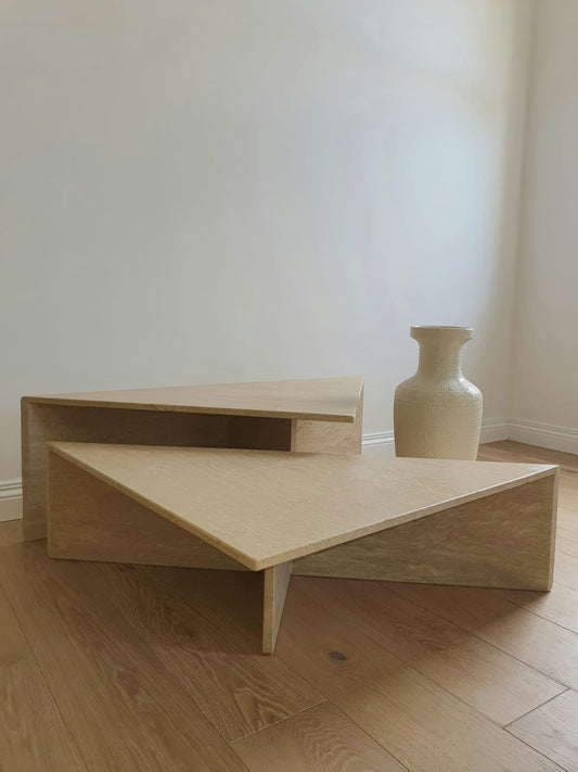 Travertine Split Level Coffee Table