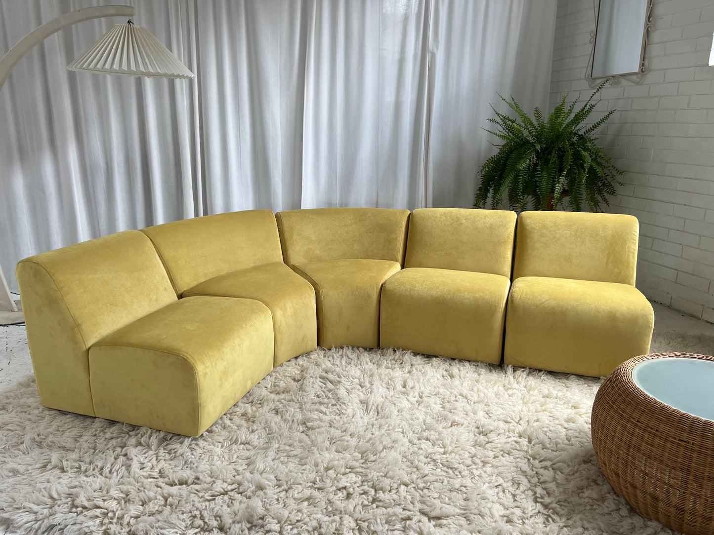 = Bespoke Yellow Modular Sofa