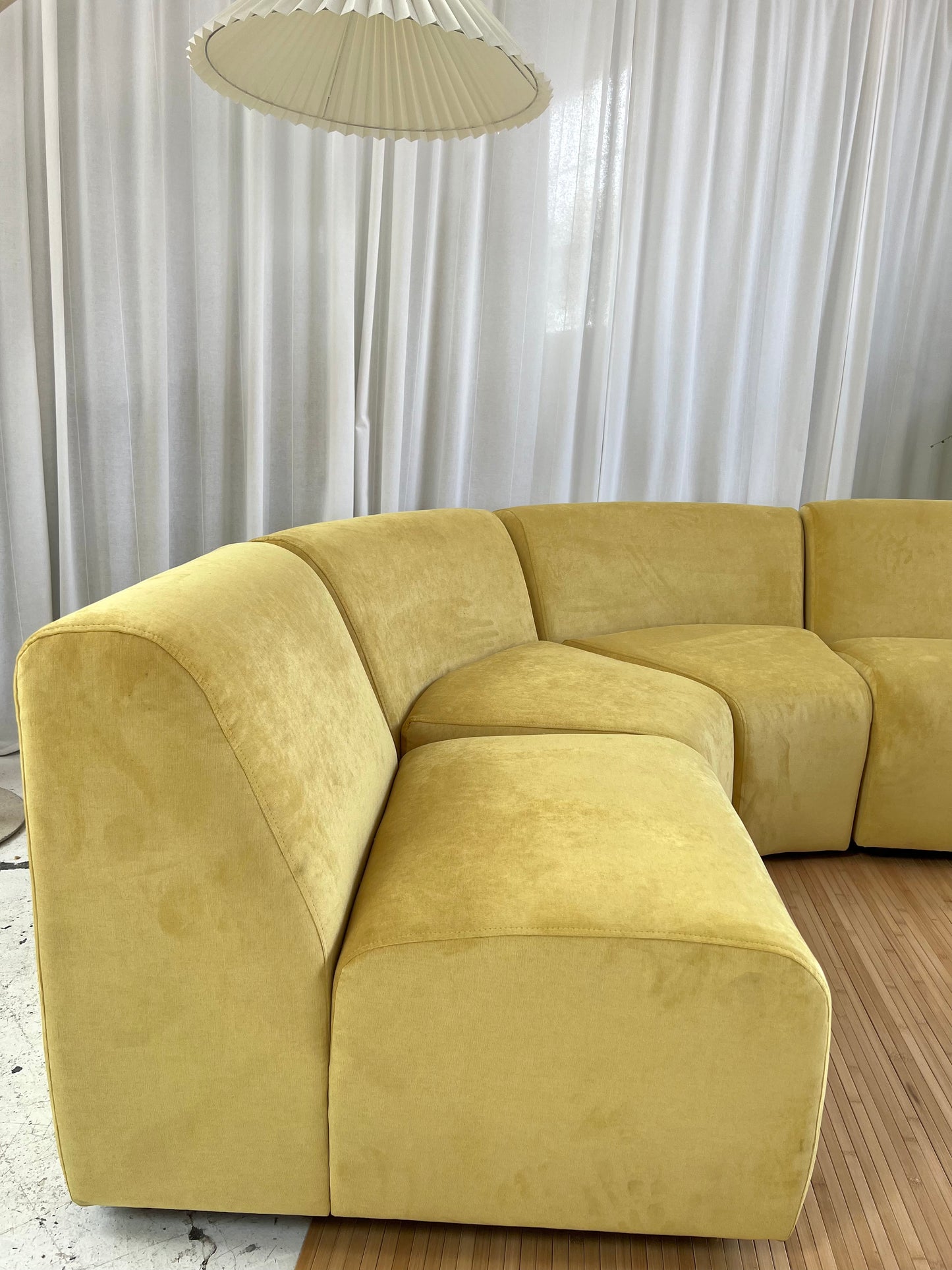 = Bespoke Yellow Modular Sofa