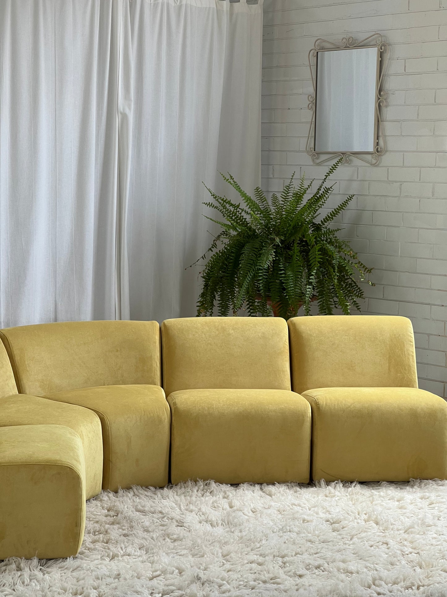 = Bespoke Yellow Modular Sofa