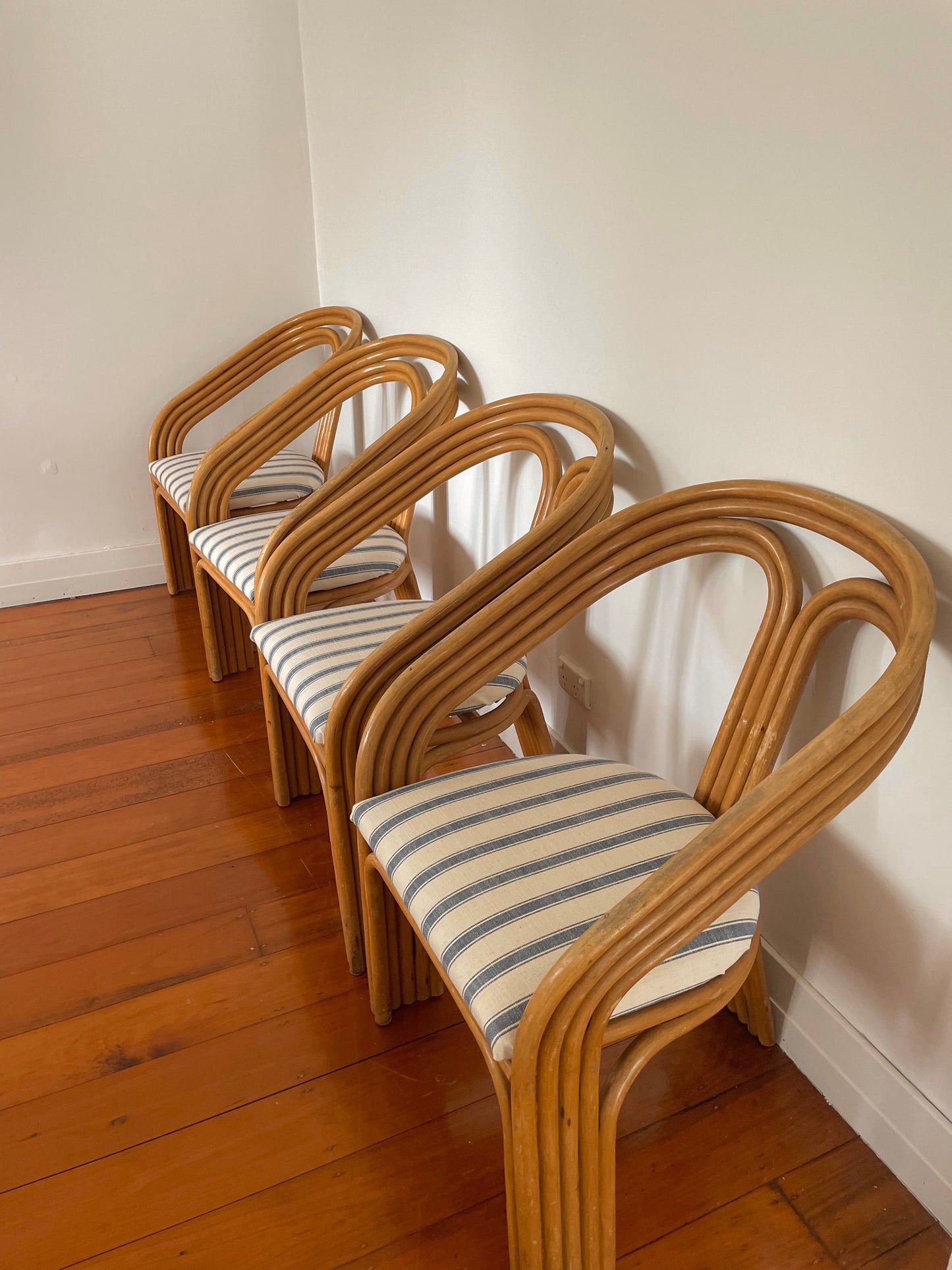 = Vintage Sculptural Rattan Chair - Four Available