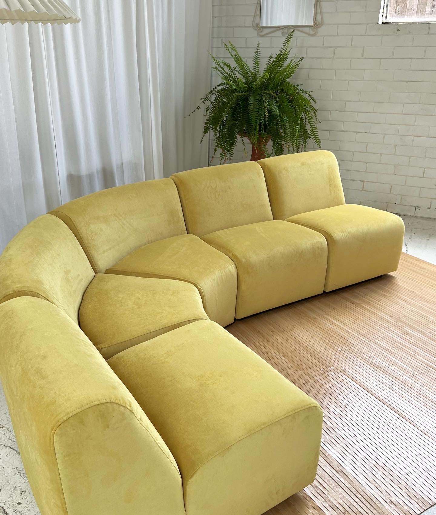 = Bespoke Yellow Modular Sofa