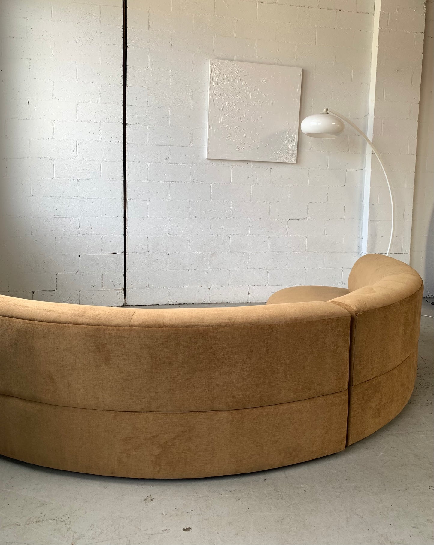 Bespoke Caramel Velvet Modular Sofa