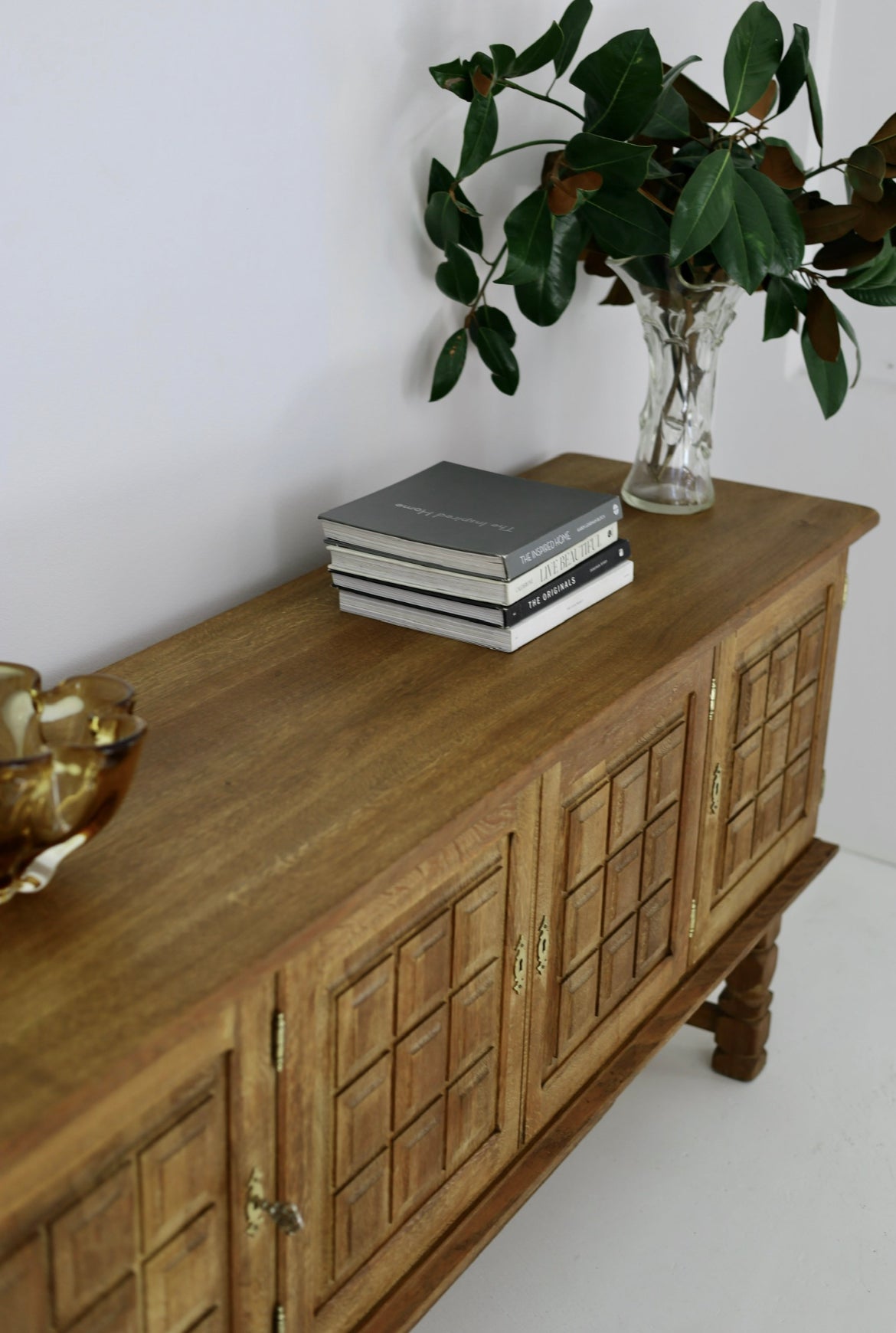 - Mid Century Brutalist Oak Sideboard