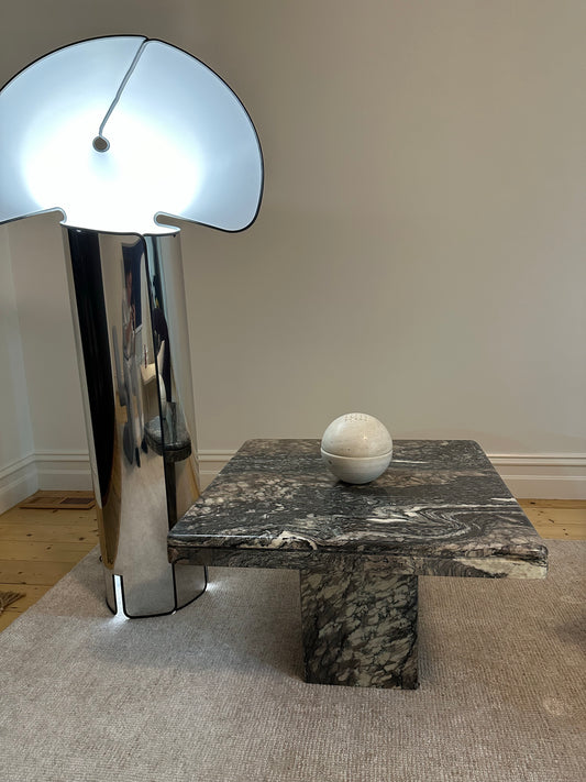 - Vintage Cippolino Marble Side Table, Italy