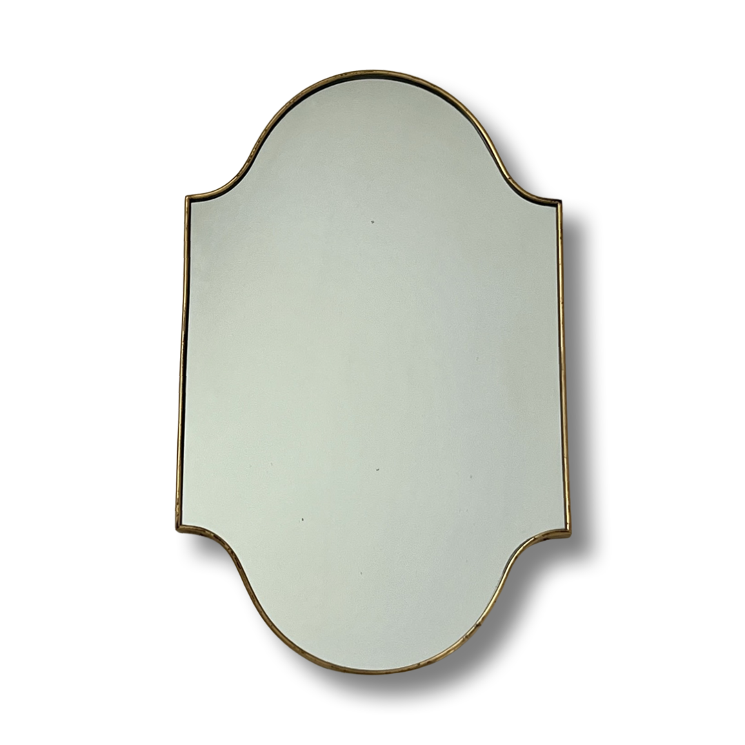 - 1950s Italian Brass Mirror