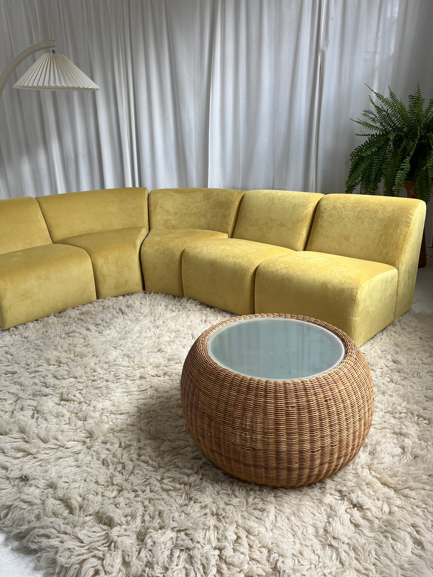 = Bespoke Yellow Modular Sofa