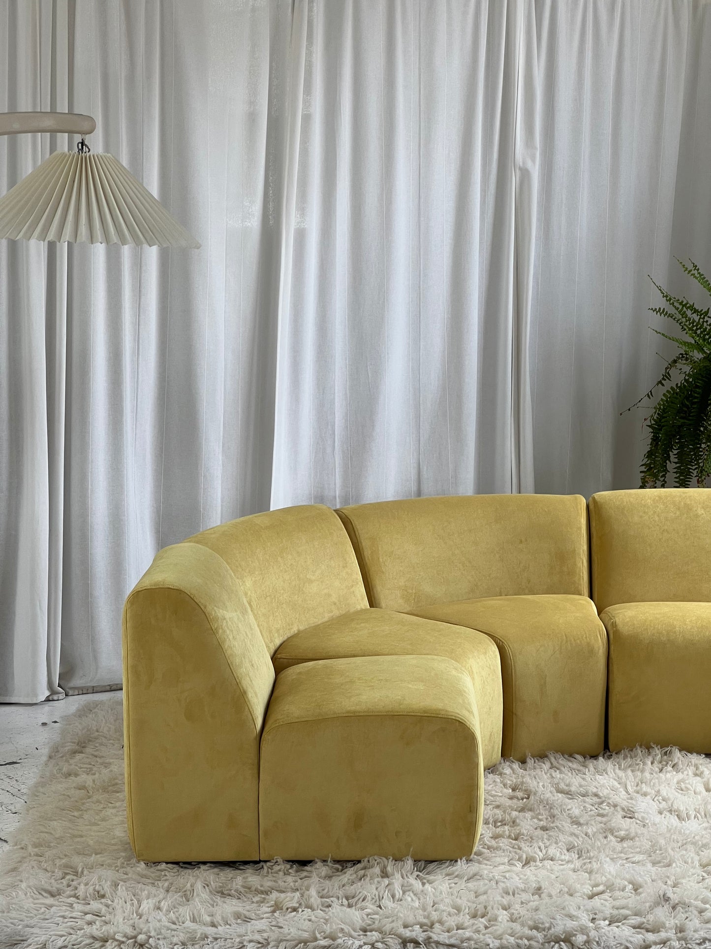 = Bespoke Yellow Modular Sofa