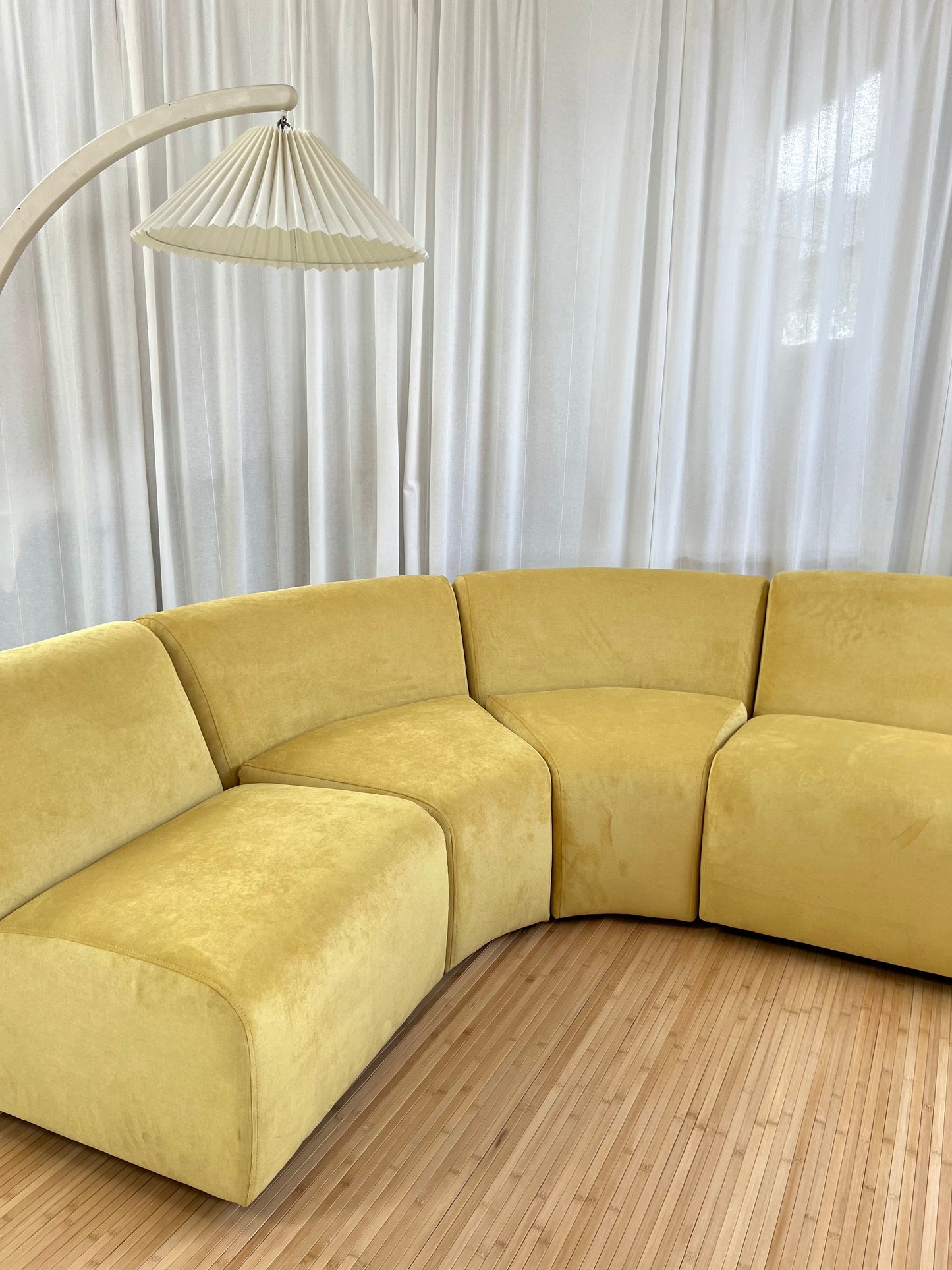 = Bespoke Yellow Modular Sofa