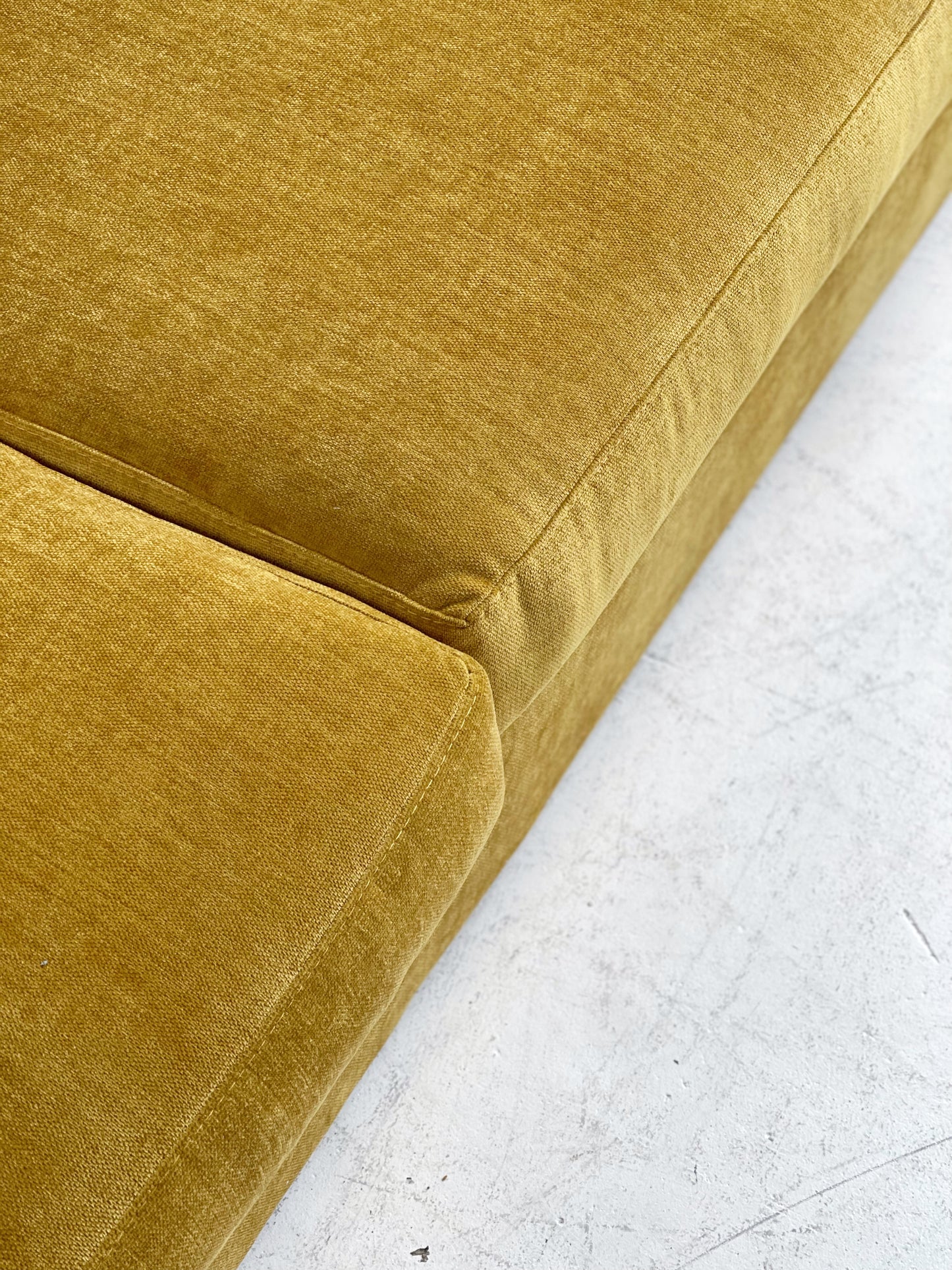 Yellow Velvet Vintage FLER Sofa