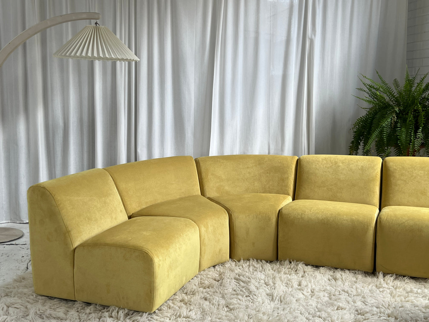 = Bespoke Yellow Modular Sofa