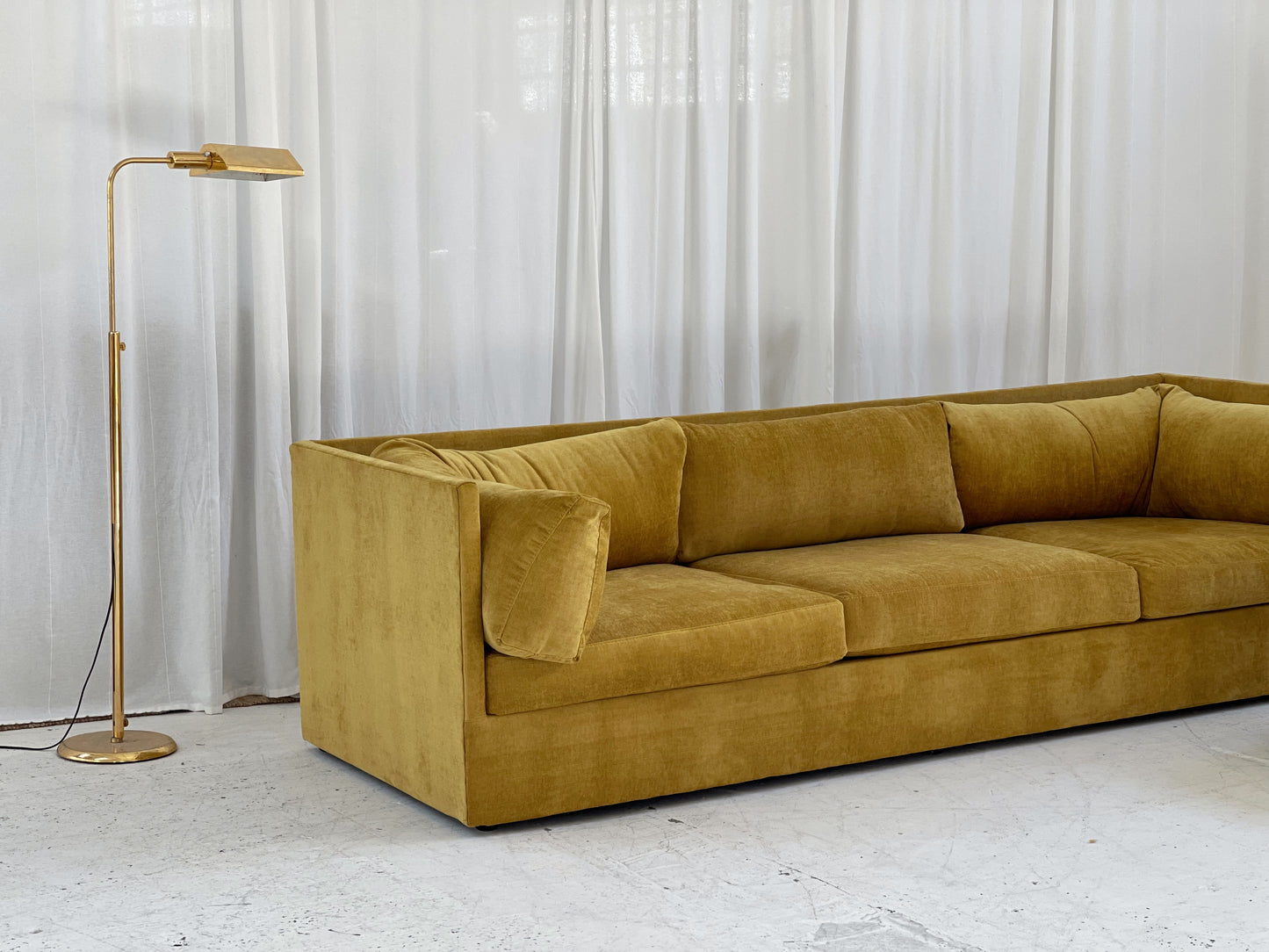 Yellow Velvet Vintage FLER Sofa